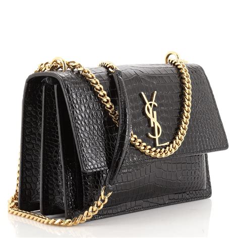 yves saint laurent sunset croco|saint laurent sunset crossbody bag.